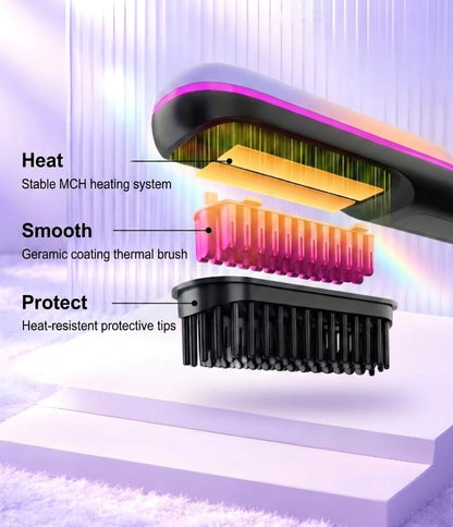 On Style Beauty™ GlowUp Salon Smooth Hair Styler - Cordless